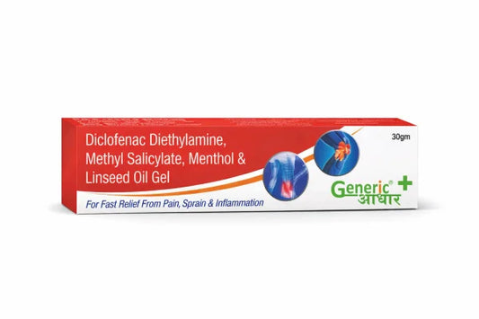 Linseed Oil BP 3.0%w/w, Diclofenac Sodium 1% w/w Methyl Salicylate IP 10% w/w + Menthol IP..5% w/w, Benzyl Alcohol IP..1% w/w Gel (Swasth Pain Relief Gel)- GA