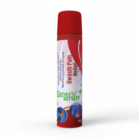 Diclofenac Sodium 1% w/w Methyl Salicylate IP 10% w/w + Menthol IP..5% w/w, Linseed oil BP..3.0% w/w, Spray 55g (Swasth Pain Relief Spray)- GA