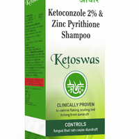 Ketoswas | Ketoconazole 2% & Zinc Pyrithione Shampoo | Anti-Dandruff Shampoo | 100ml