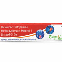 Linseed Oil BP 3.0%w/w, Diclofenac Sodium 1% w/w Methyl Salicylate IP 10% w/w + Menthol IP..5% w/w, Benzyl Alcohol IP..1% w/w Gel (Swasth Pain Relief Gel)- GA