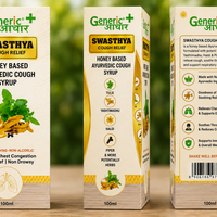 Swasthya Cough Relief Syrup | Honey-Based Ayurvedic Cough Syrup 100ml