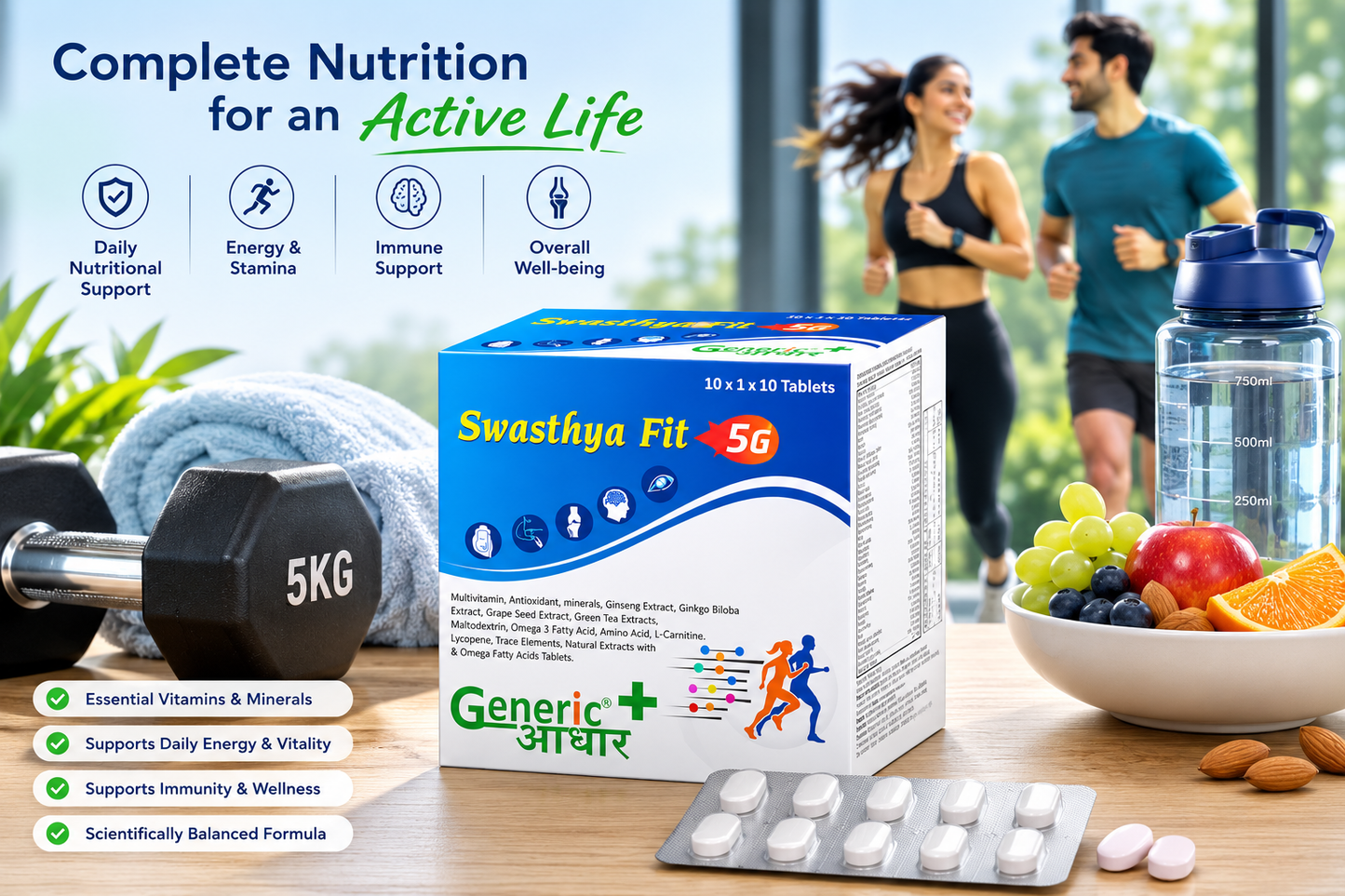 Swasthya Fit 5 G -Multivitamin + Multimineral Tabs- GA